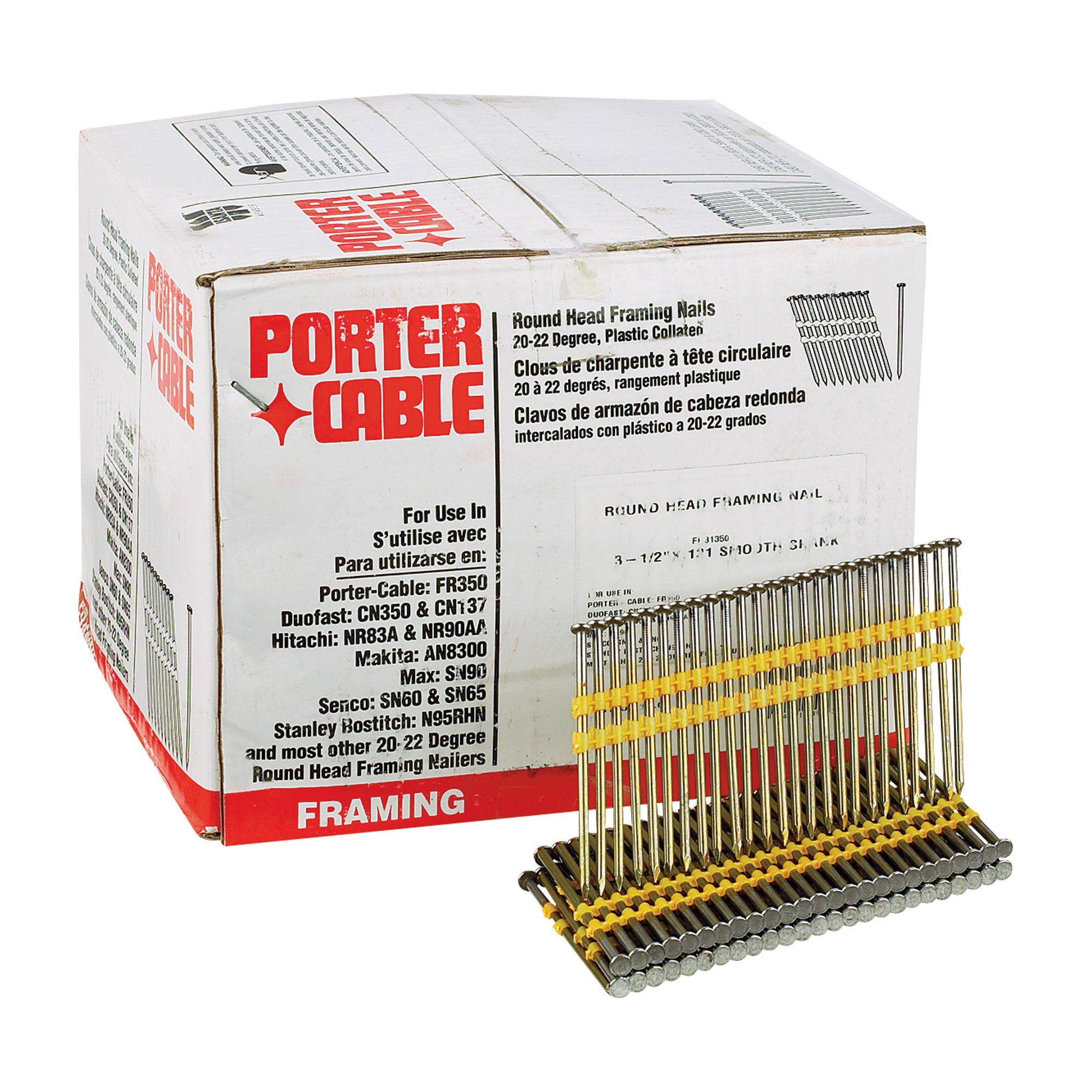 Porter-Cable Round Head Framing Nails — 3 1/2in.